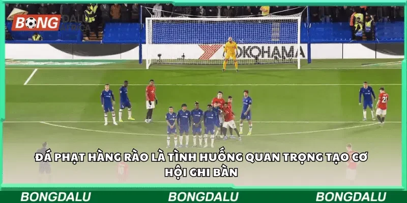 Đá phạt hàng rào là tình huống quan trọng tạo cơ hội ghi bàn