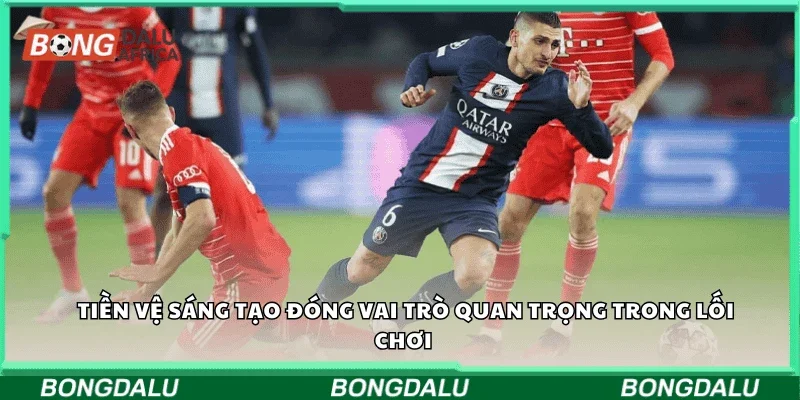 Tiền vệ sáng tạo đóng vai trò quan trọng trong lối chơi 